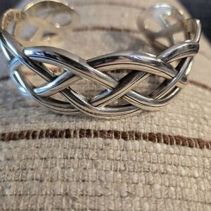 Brighton Silver Braided Bracelet